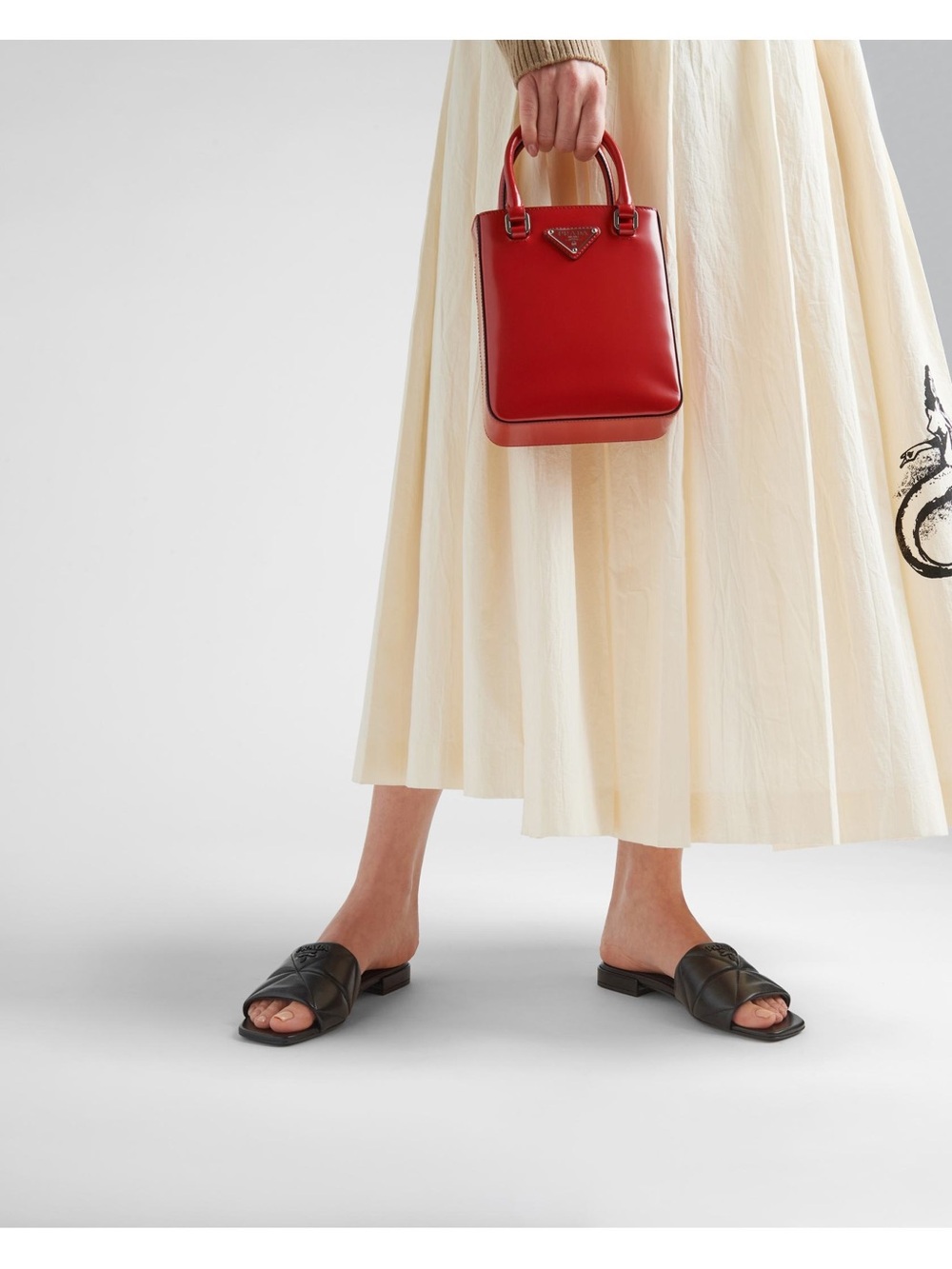 Prada Black Quilted Leather Slide Mules - Picture 12 of 12